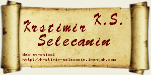 Krstimir Selečanin vizit kartica